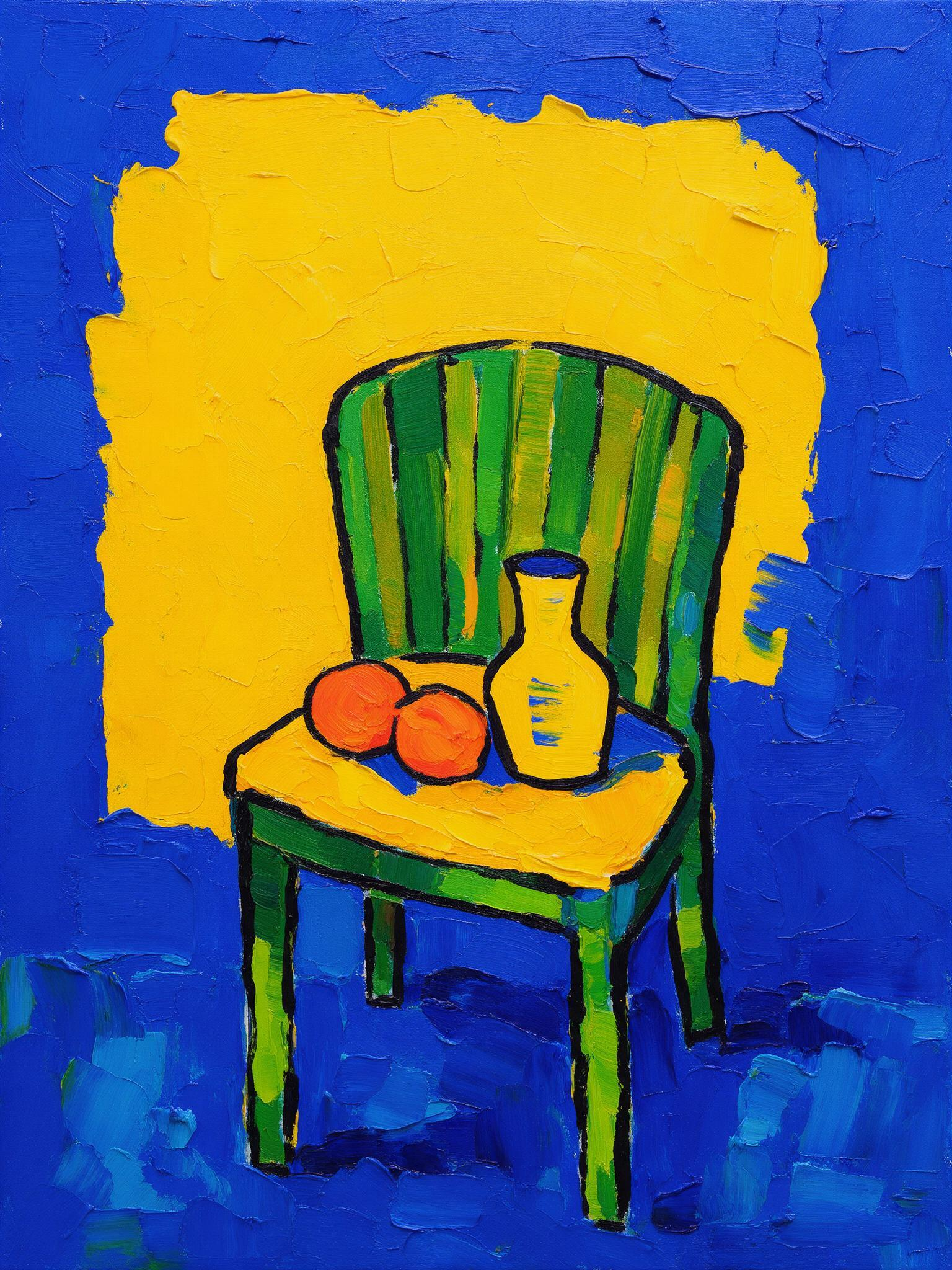 Quiet Interior — ACOVAR Contemporary Expressionist Wall Art (60 x 80 cm, Matte Black Frame)