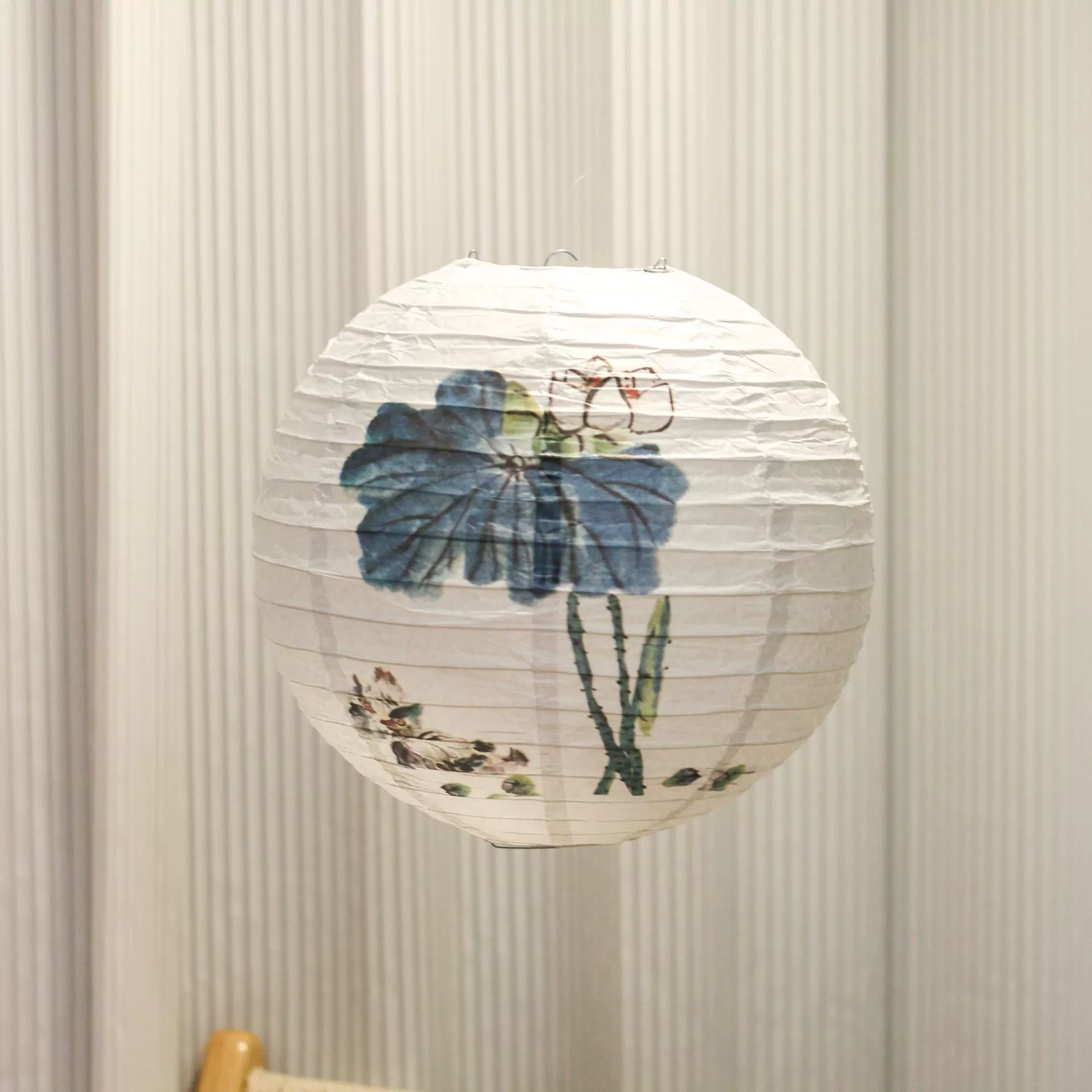 Chinese-style paper lantern outdoor scene decoration ancient-style printed lampshade teahouse tea-boiling lantern hanging ornament pendant