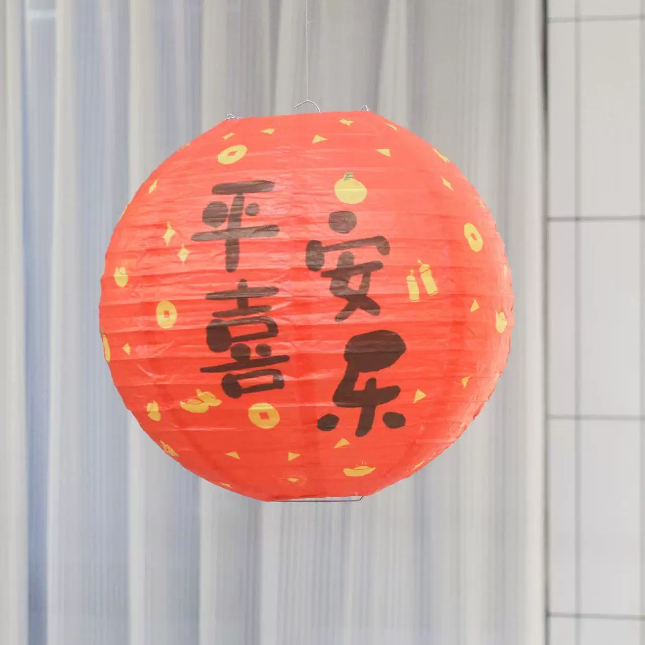 Chinese-style paper lantern outdoor scene decoration ancient-style printed lampshade teahouse tea-boiling lantern hanging ornament pendant