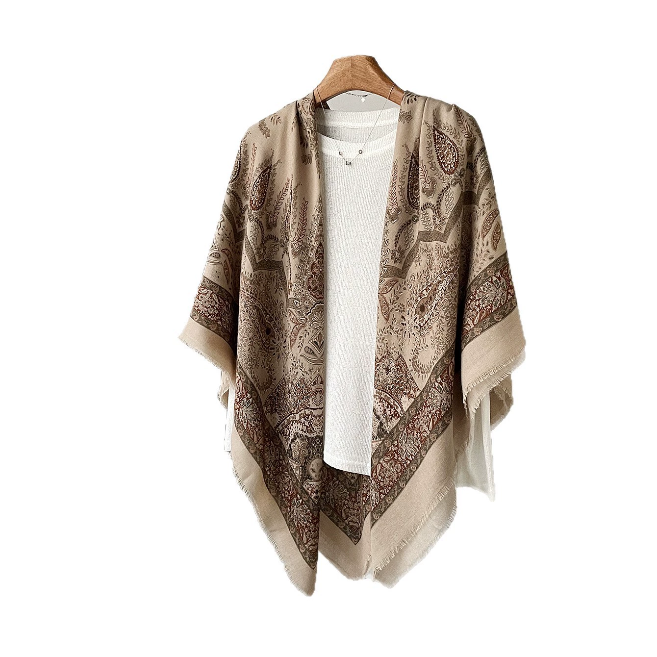Shawl for Women, Faux Cotton-Linen Spring/Summer Sun Protection Scarf, Square Scarf for Travel Photography and Air-Conditioned Rooms