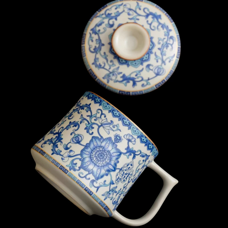 Intertwined Lotus Pattern Rice Yellow Ru Kiln Teacup