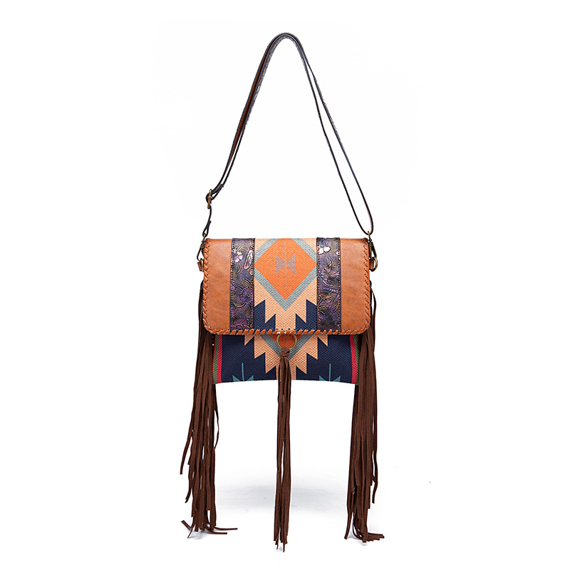 Bohemian Handwoven Tassel Cotton Linen Shoulder Crossbody Women's Bag