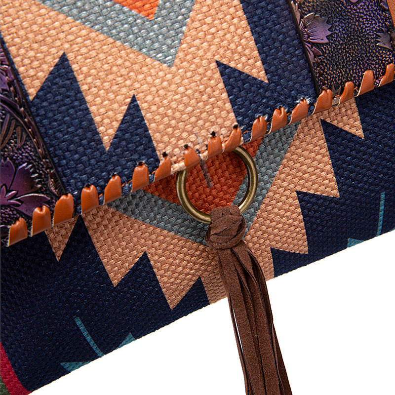 Bohemian Handwoven Tassel Cotton Linen Shoulder Crossbody Women's Bag