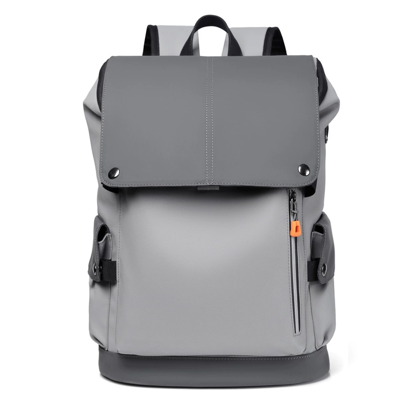 PU Leather Men's Trendy Backpack, Men's Large Capacity Travel Backpack, Wholesale Workwear Functional Men's Backpack