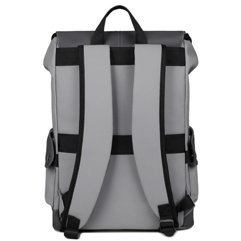 PU Leather Men's Trendy Backpack, Men's Large Capacity Travel Backpack, Wholesale Workwear Functional Men's Backpack