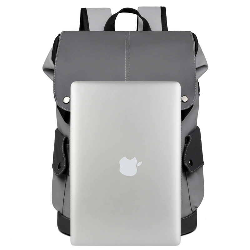 PU Leather Men's Trendy Backpack, Men's Large Capacity Travel Backpack, Wholesale Workwear Functional Men's Backpack