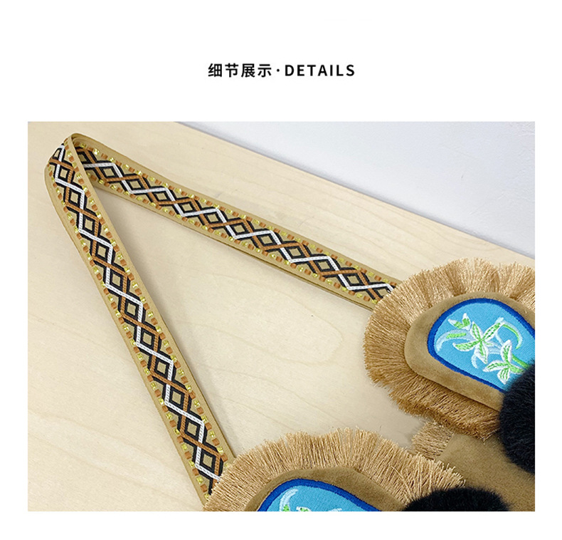Embroidered China-chic Tiger Head Bag, Original Design Coin Purse, Multi-purpose Crossbody Bag